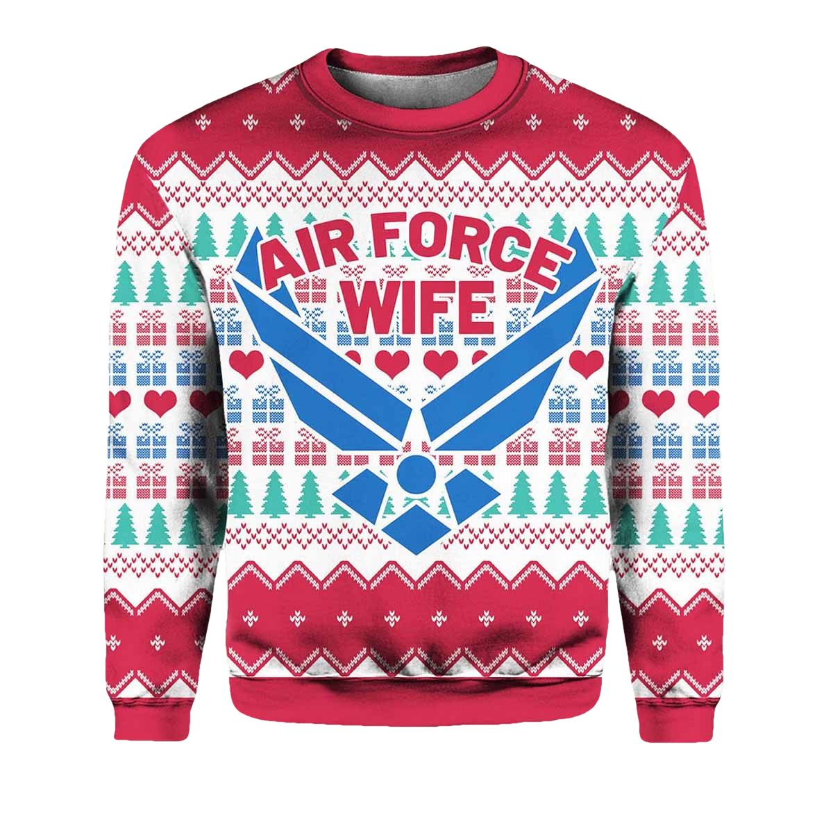 Air Force Wife Christmas Sweater - Moonbestprint