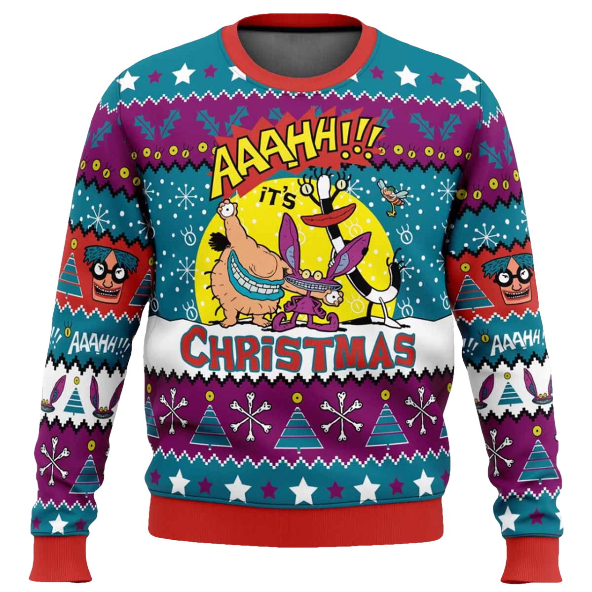 Aaahh Real Monsters Ugly Christmas Sweater - Moonbestprint