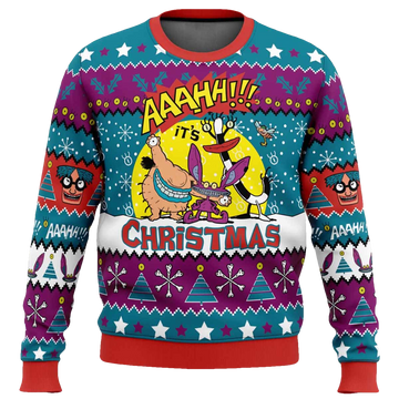 Aaahh Real Monsters Ugly Christmas Sweater - Moonbestprint