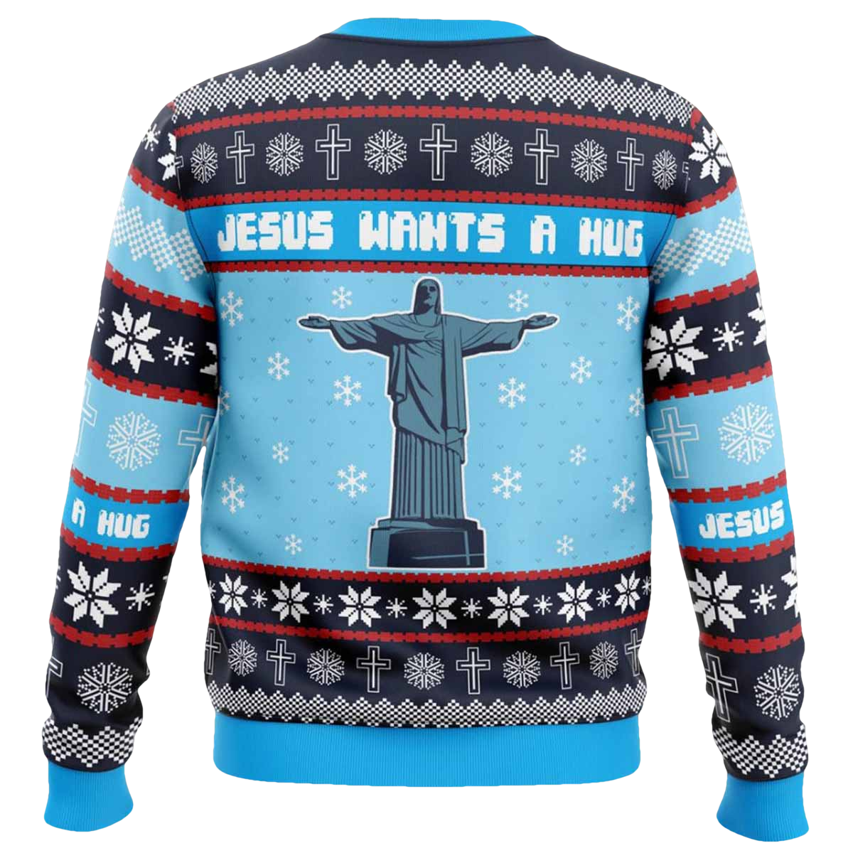 Jesus Wants A Hug Hellsing Ugly Christmas Sweater - Moonbestprint