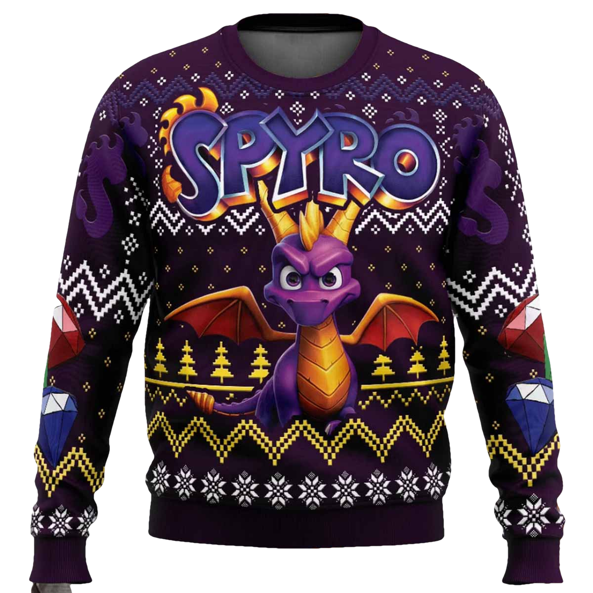 Christmas Dragon Spyro Ugly Christmas Sweater - Moonbestprint