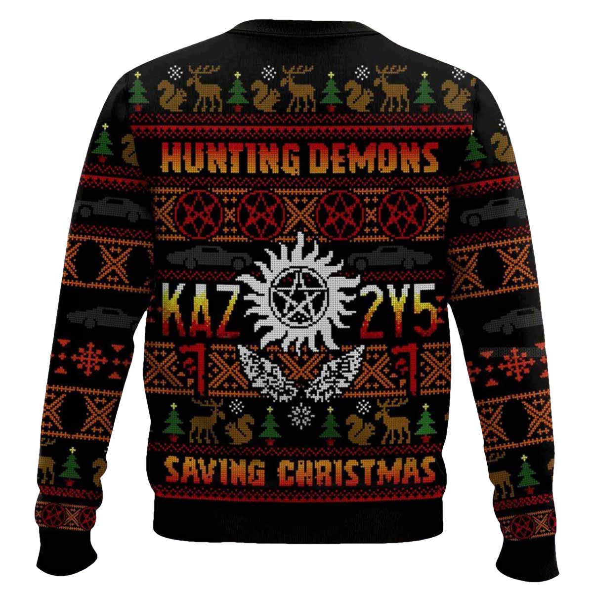 Hunting Demons Saving Christmas Sweater - Moonbestprint