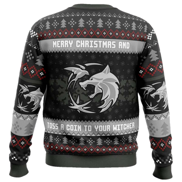 The Witcher Merry Christmas And Toss A Coin To Your Witcher Ugly Sweater - Moonbestprint