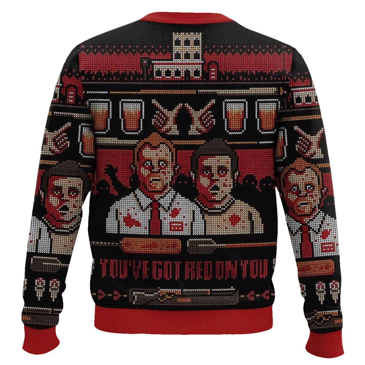 Shaun of the Dead Youve Got Red On You Christmas Ugly Sweater - Moonbestprint