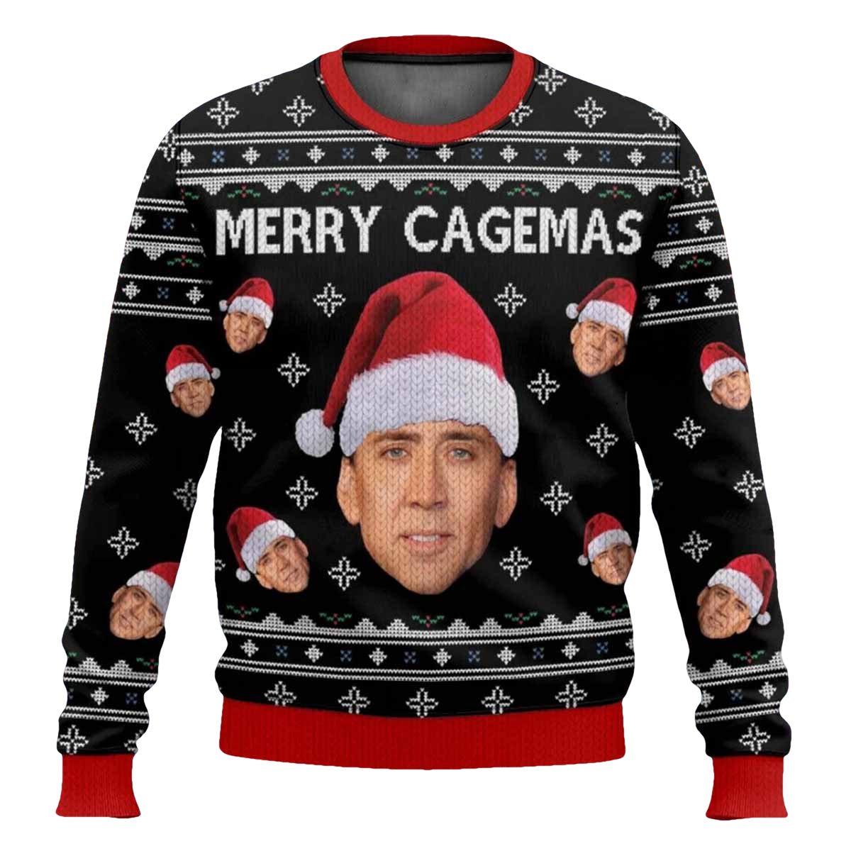 Nicolas Cage Merry Cagemas Christmas Sweater - Moonbestprint