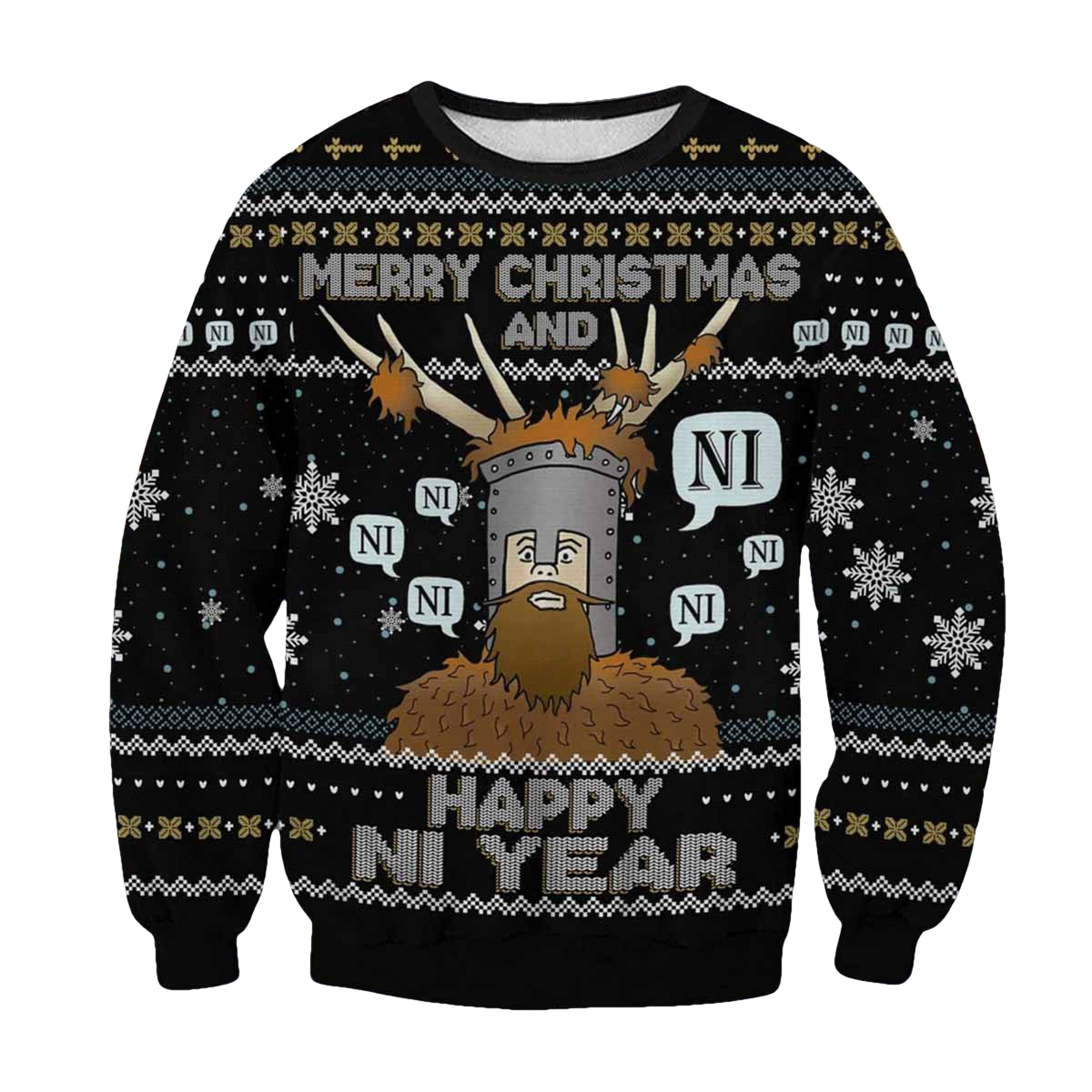 Monty Python Mery Christmas And Happy In Year Ugly Sweater - Moonbestprint