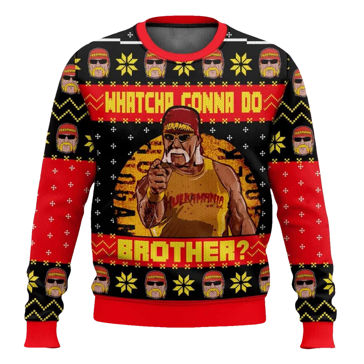 Hulk Hogan Whatcha Gonna Do Bother Ugly Christmas Sweater - Moonbestprint