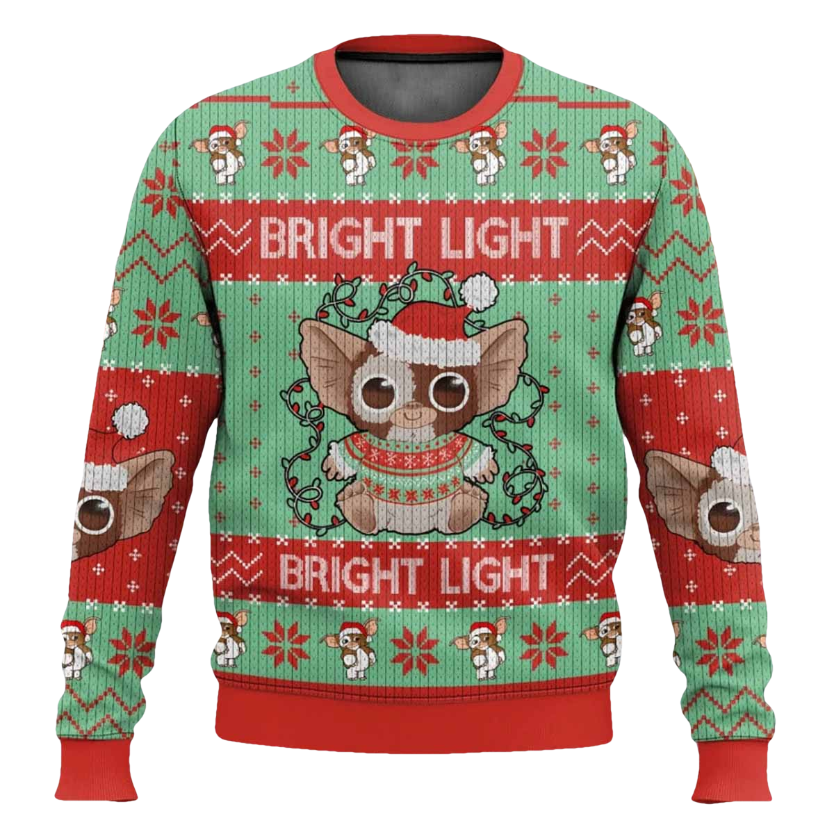 Gizmo Bright Light Ugly Christmas Sweater - Moonbestprint