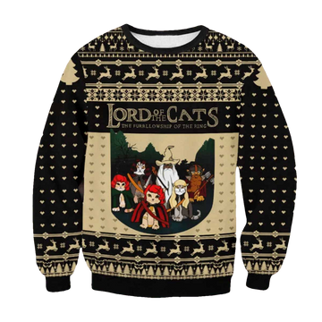 Lord Of The Cats Ugly Sweater - Moonbestprint
