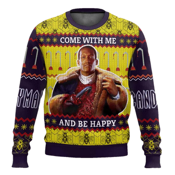 Come With Me And Be Happy Candyman Horror Ugly Sweater - Moonbestprint