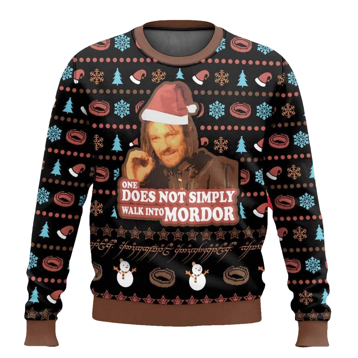 Lord of the Rings One Does Not Simply Walk Into Mordor Ugly Christmas Sweater - Moonbestprint