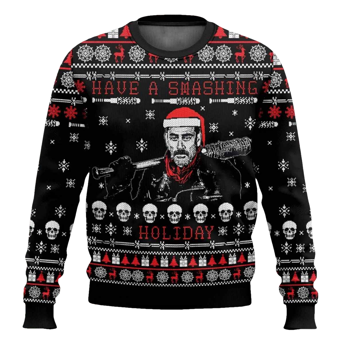 The Walking Dead Have A Smashing Holiday Ugly Christmas Sweater - Moonbestprint