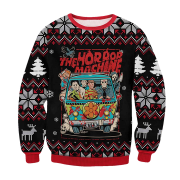 The Horror Machine Hippie Ugly Christmas Sweater - Moonbestprint