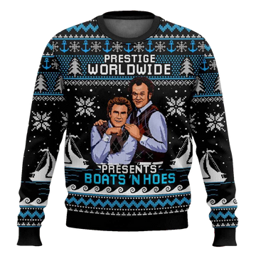 Step Brother Prestige Worldwide Presents Boats'n Hoes Christmas Sweater - Moonbestprint