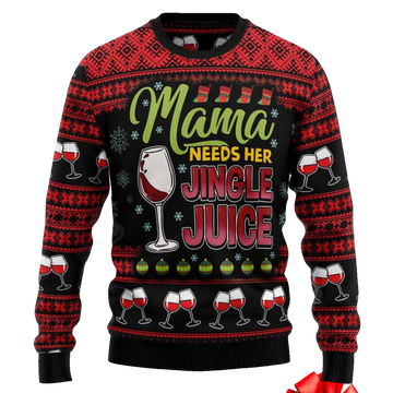 Mama Needs Her Jingle Juice Ugly Christmas Sweater - Moonbestprint