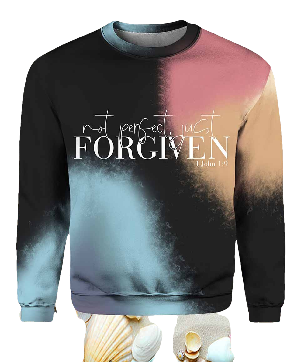 Women's Not Perfect Just Forgiven Print Casual Sweatshirt - Moonbestprint