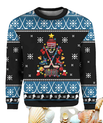 Happy Hockeyday Christmas Sweater - Moonbestprint