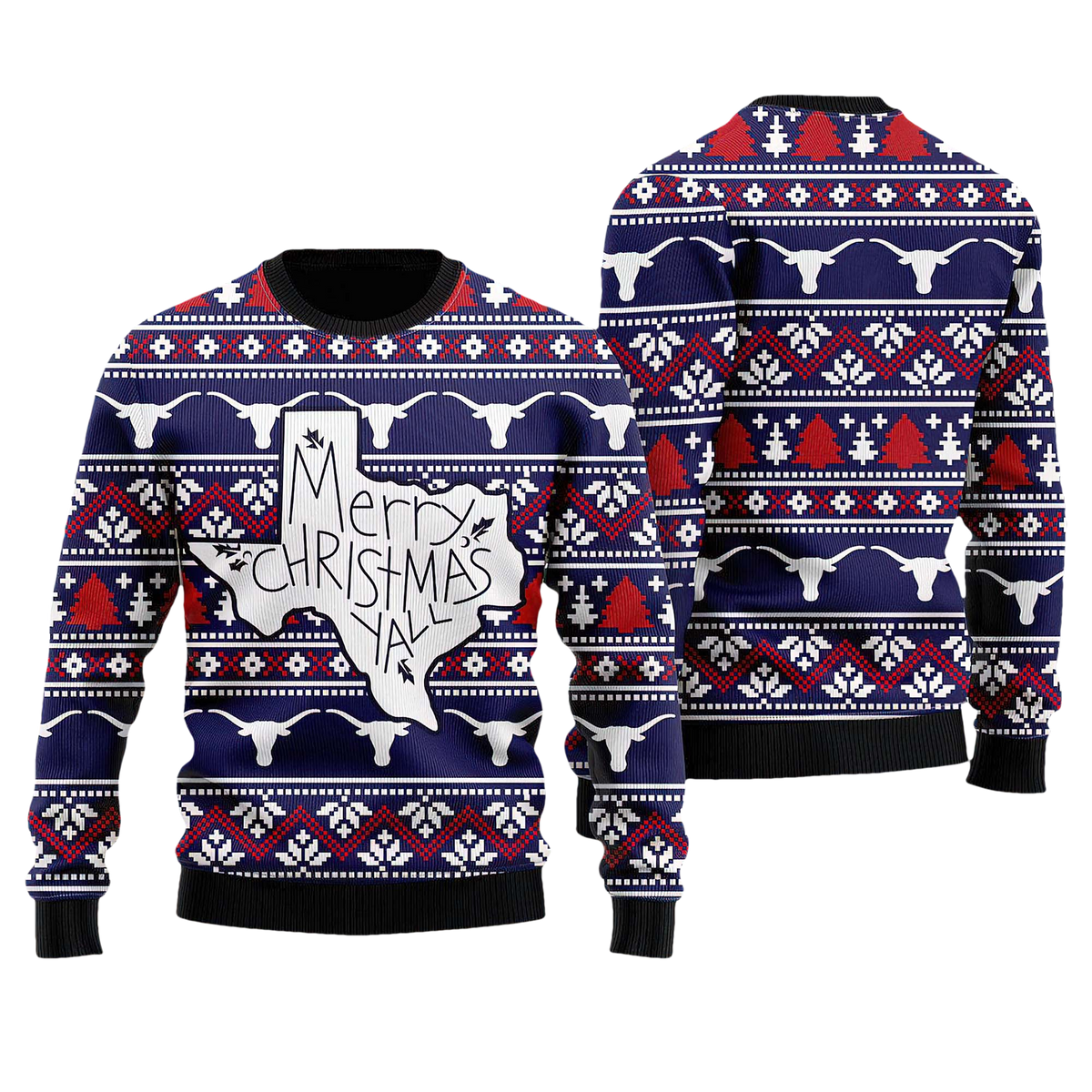 Merry Christmas Yall Ugly Sweater - Moonbestprint