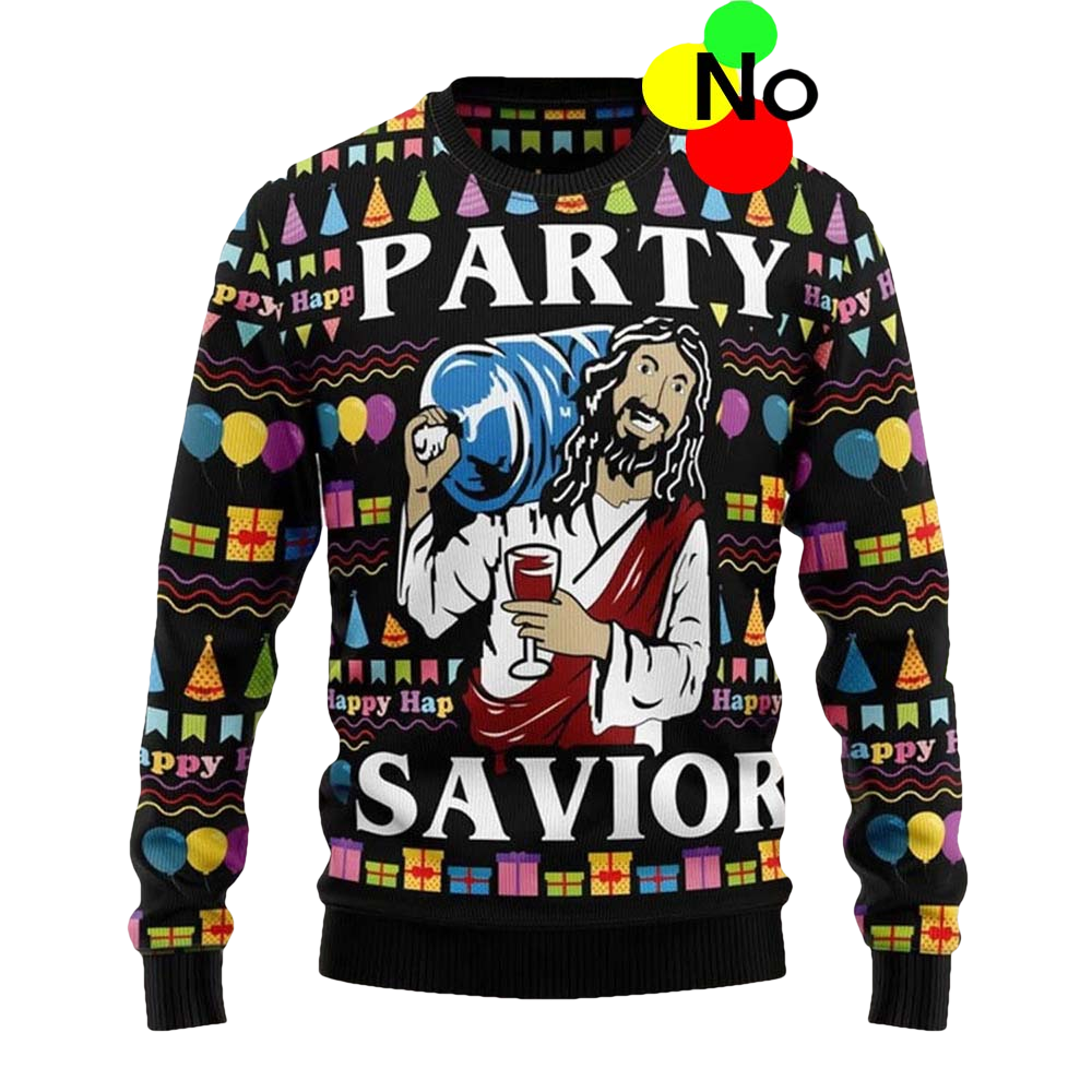 Jesus Party Savior Christmas Sweater - Moonbestprint