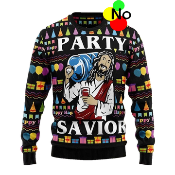 Jesus Party Savior Christmas Sweater - Moonbestprint