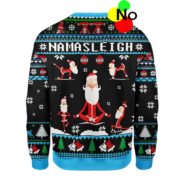 Namasleigh Santa Christmas Sweater - Moonbestprint