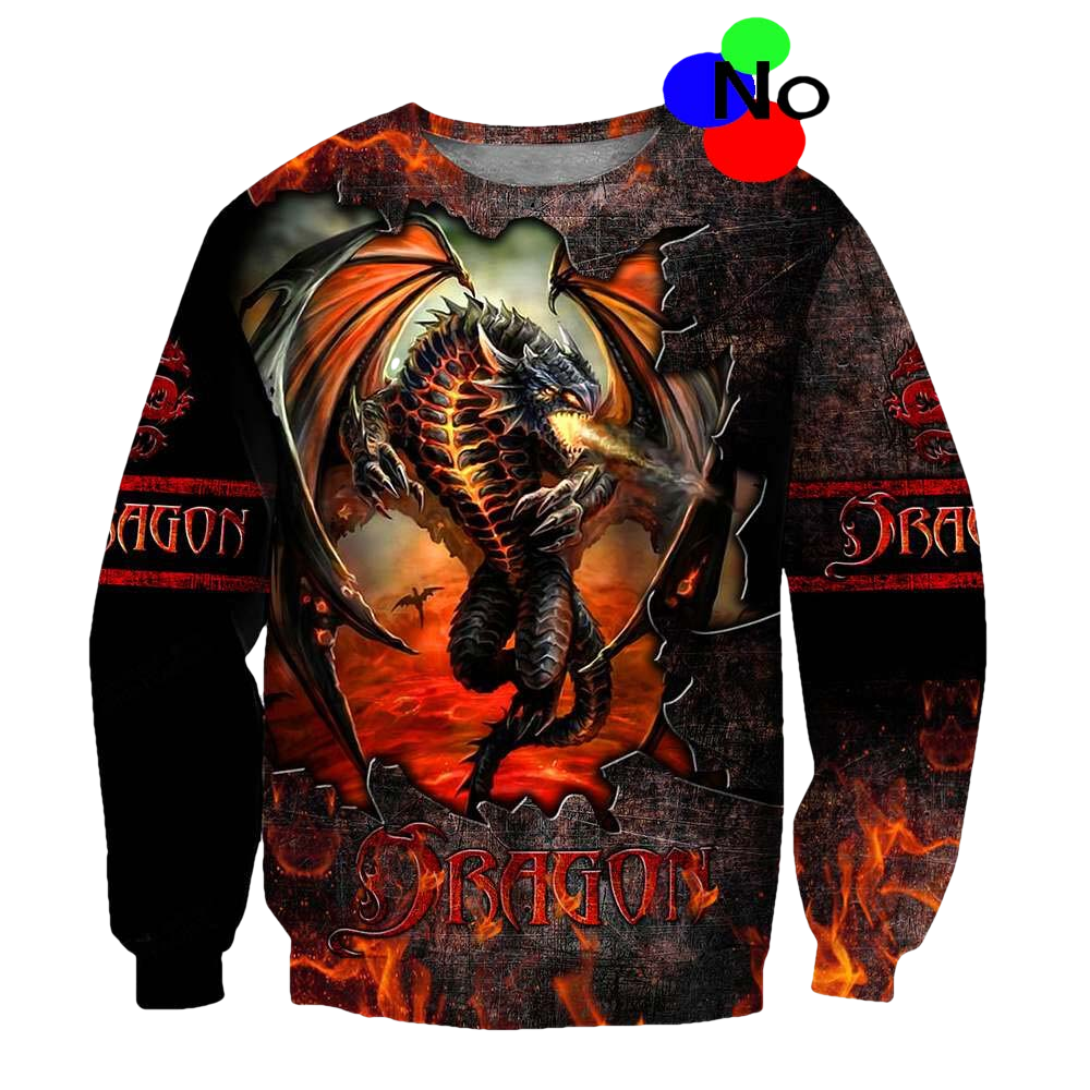 Dragon Fire 3D All Over Printed Sweater - Moonbestprint