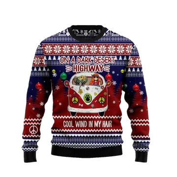 Elephant Hippie Girl Christmas Ugly Sweater - Moonbestprint
