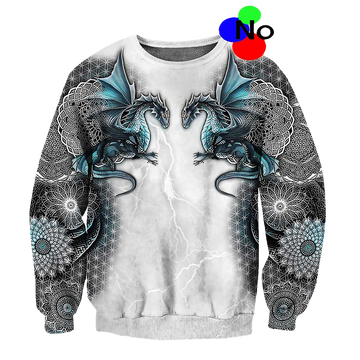 Dragon White 3D All Over Printed Sweater - Moonbestprint