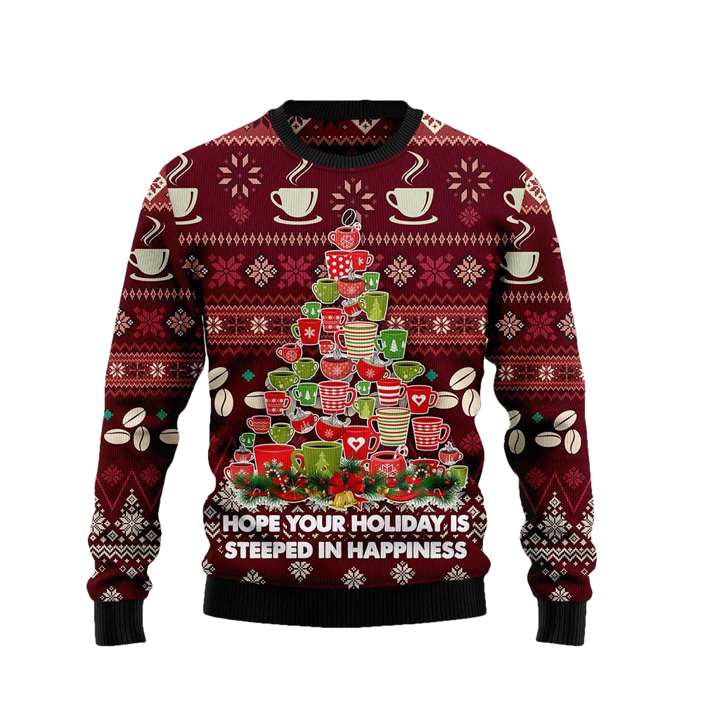 Coffee Christmas Tree Sweater - Moonbestprint