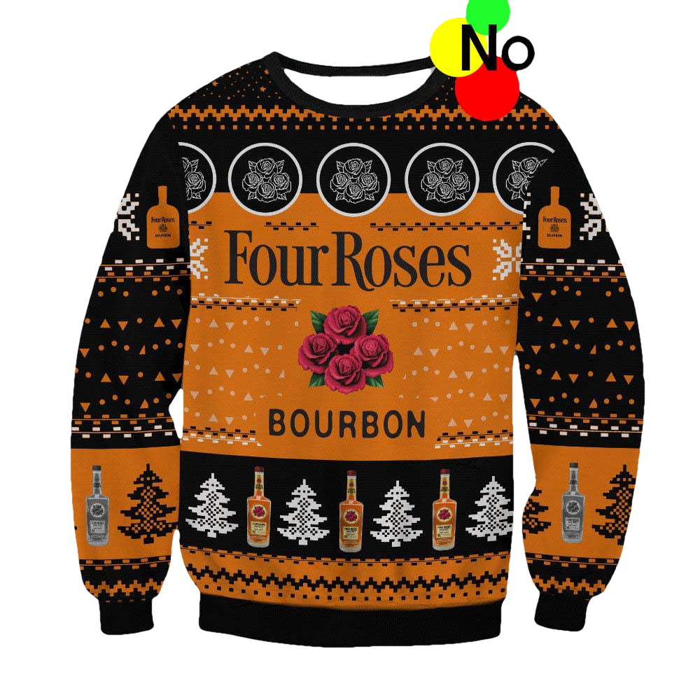Four Roses Bourbon Christmas Sweater - Moonbestprint