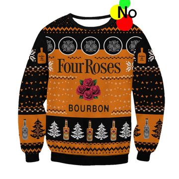 Four Roses Bourbon Christmas Sweater - Moonbestprint