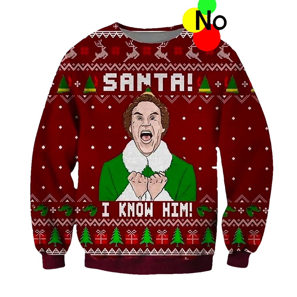 Santa I Know Him Chrismtas Sweater - Moonbestprint