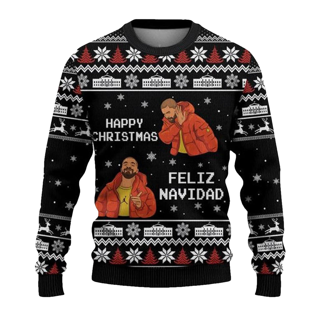 Dr*Ke Feliz Navidad Happy Christmas Sweater - Moonbestprint