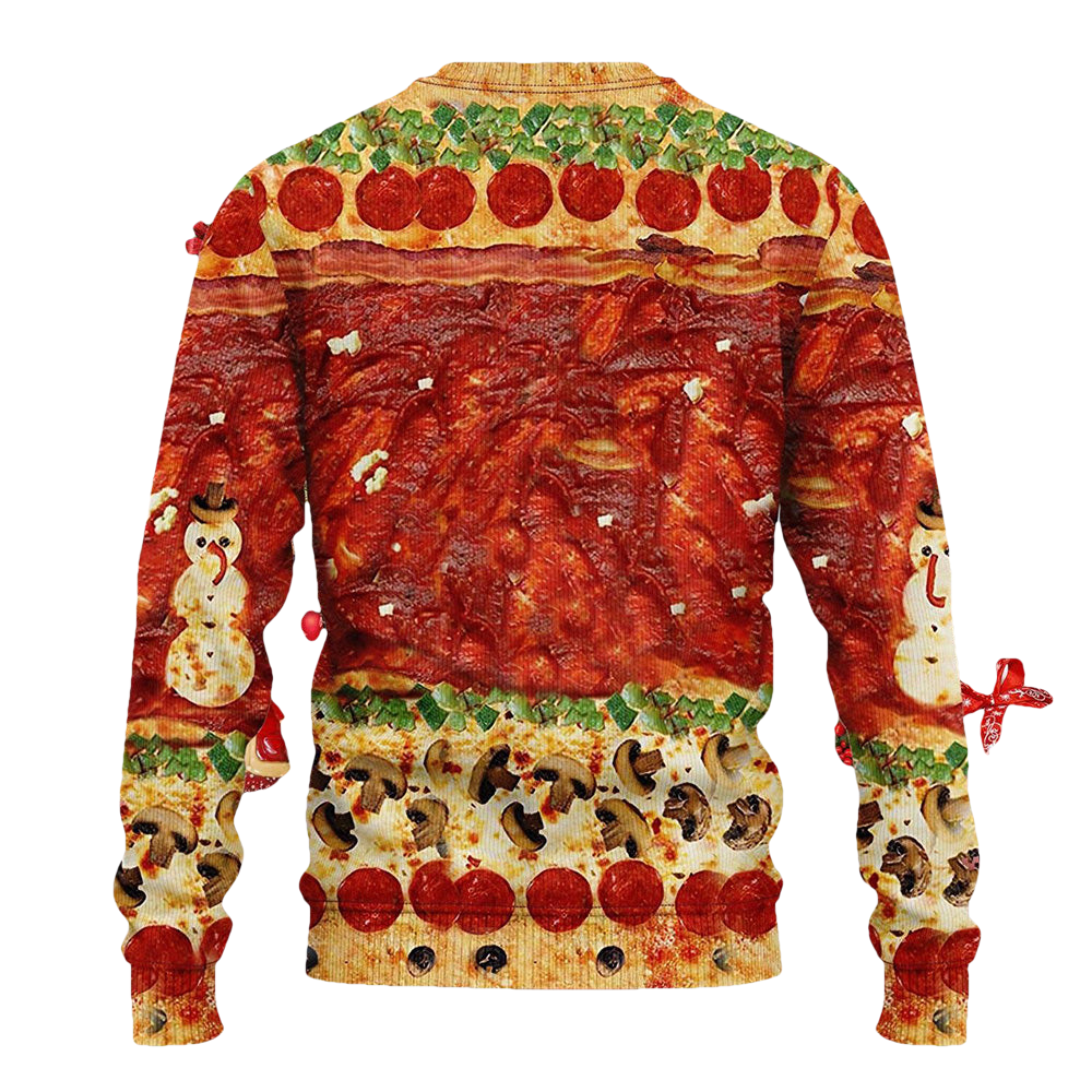Pizza 3D Ugly Christmas Sweater - Moonbestprint