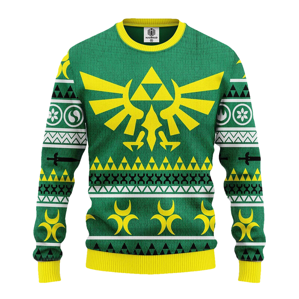 Zelda Green Christmas Sweater - Moonbestprint