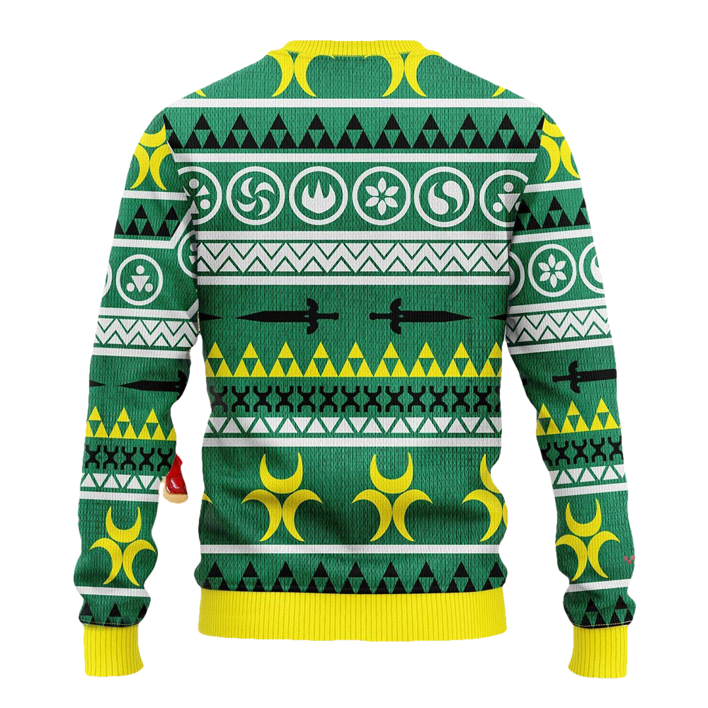 Zelda Green Christmas Sweater - Moonbestprint