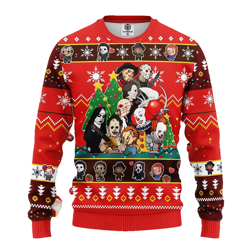 Horror Friends Ugly Christmas Sweater - Moonbestprint