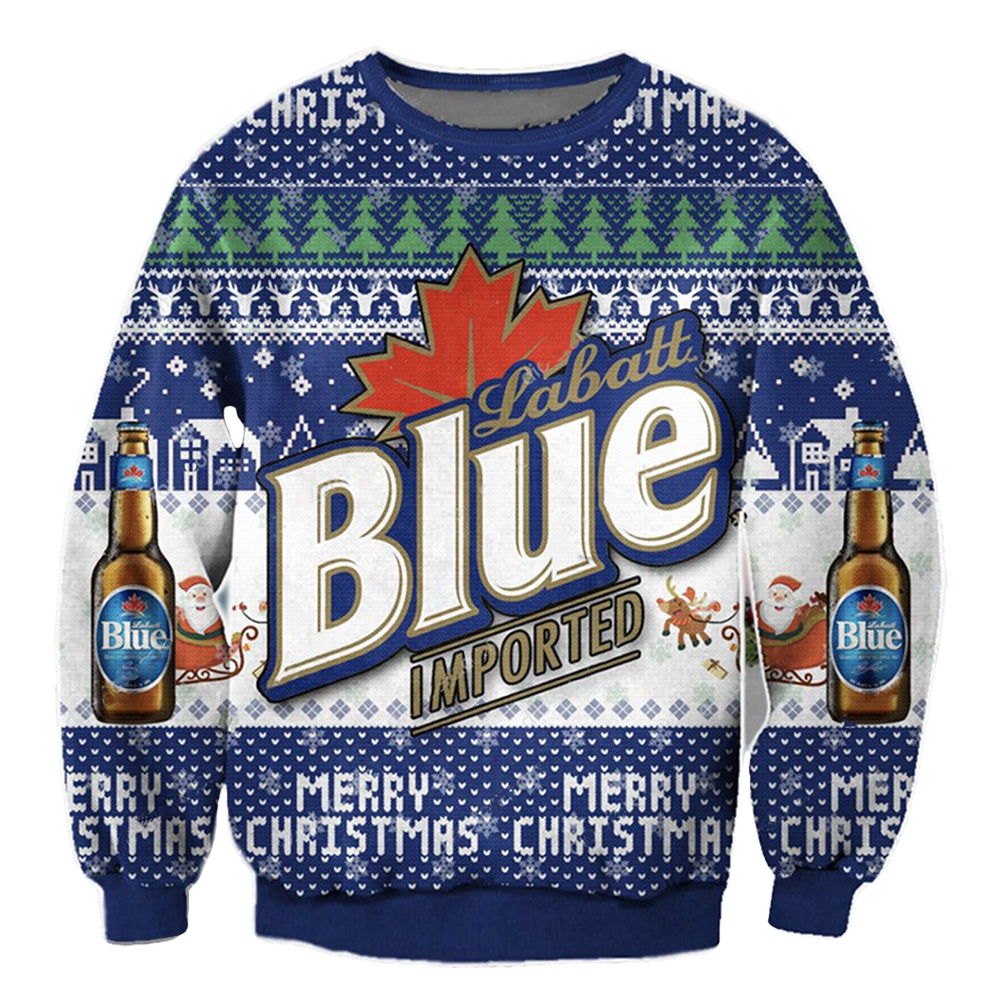 Labatt Blue Imported Christmas Sweater - Moonbestprint