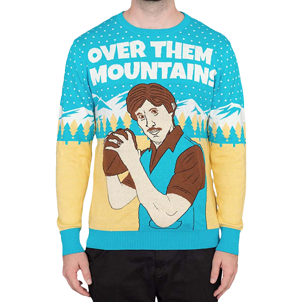 Uncle Rico Over Them Mountains Ugly Christmas Sweater - Moonbestprint