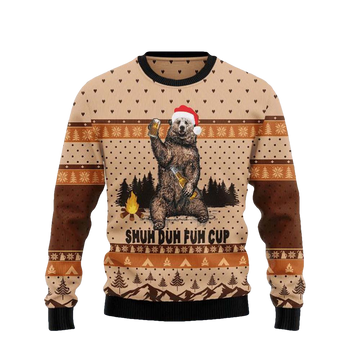 Bear Camping Shuh Duh Fuh Cup Christmas Sweater - Moonbestprint