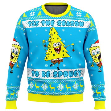 Tis The Season To Be Spongy Christmas Sweater - Moonbestprint