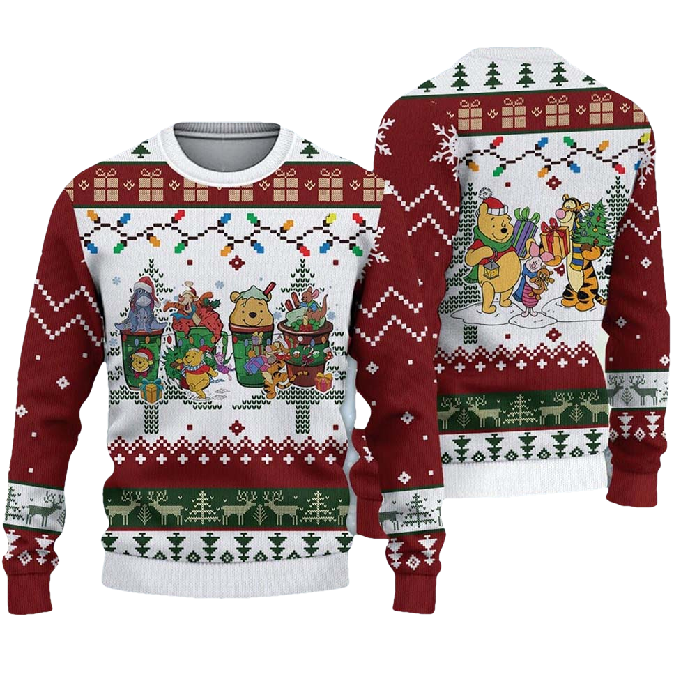 Pooh And Tiger Ugly Christmas Sweater - Moonbestprint