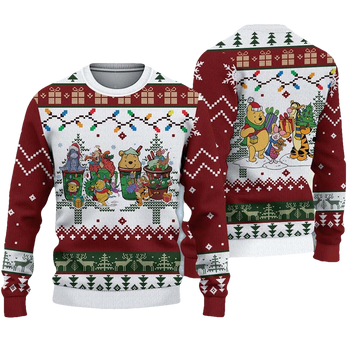 Pooh And Tiger Ugly Christmas Sweater - Moonbestprint