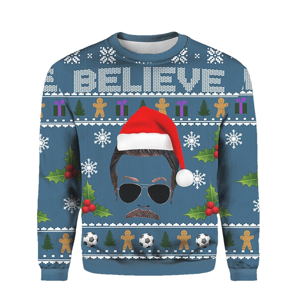 Believe Ted Lasso Ugly Christmas Sweater - Moonbestprint