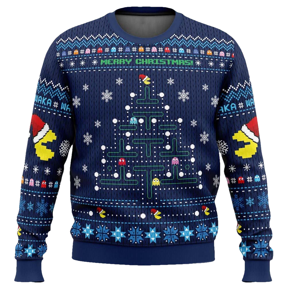 Pac-Man Christmas Tree Sweater - Moonbestprint
