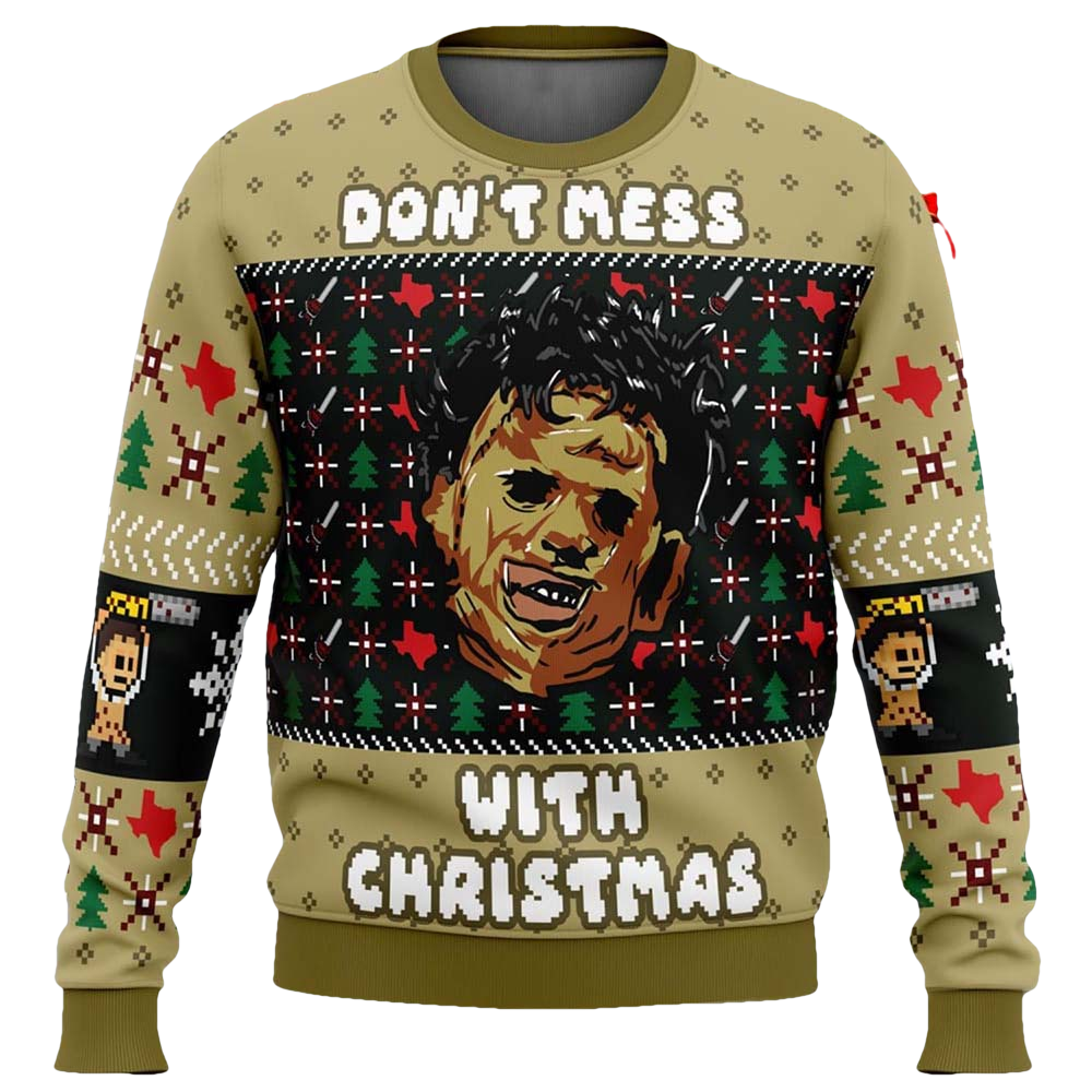 Christmas In Texas Leatherface Ugly Christmas Sweater - Moonbestprint
