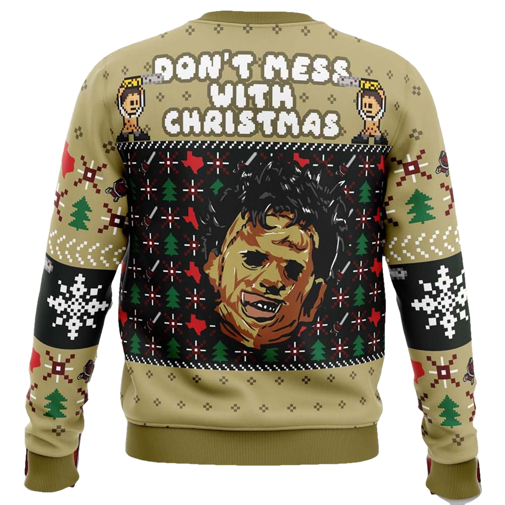 Christmas In Texas Leatherface Ugly Christmas Sweater - Moonbestprint