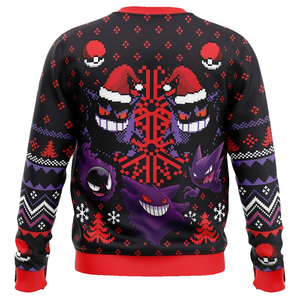 Ghosts Gengar Ghastly Ugly Christmas Sweater - Moonbestprint