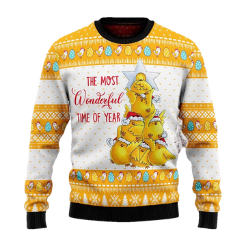 Chicken The Most Wonderful Time Of Year Christmas Sweater - Moonbestprint