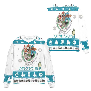 Spirited Away Kaonashi Mask Christmas Sweater - Moonbestprint
